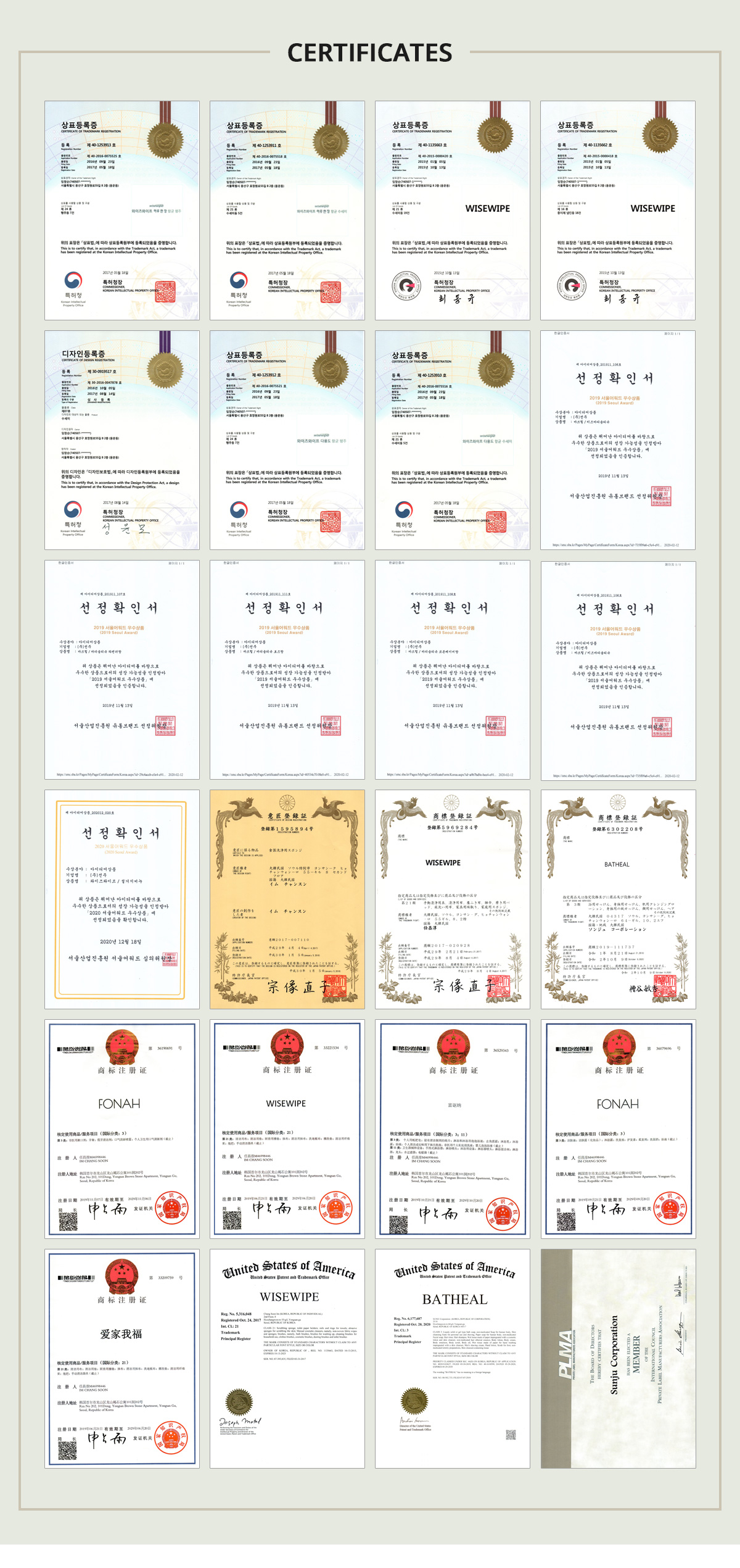 CERTIFICATES