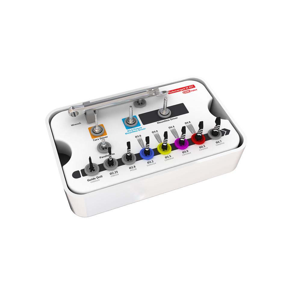 CSM IMPLANT Submerged System Surgical KIT(I,II,III), Dental Implant Instruments FDA / ISO / CE