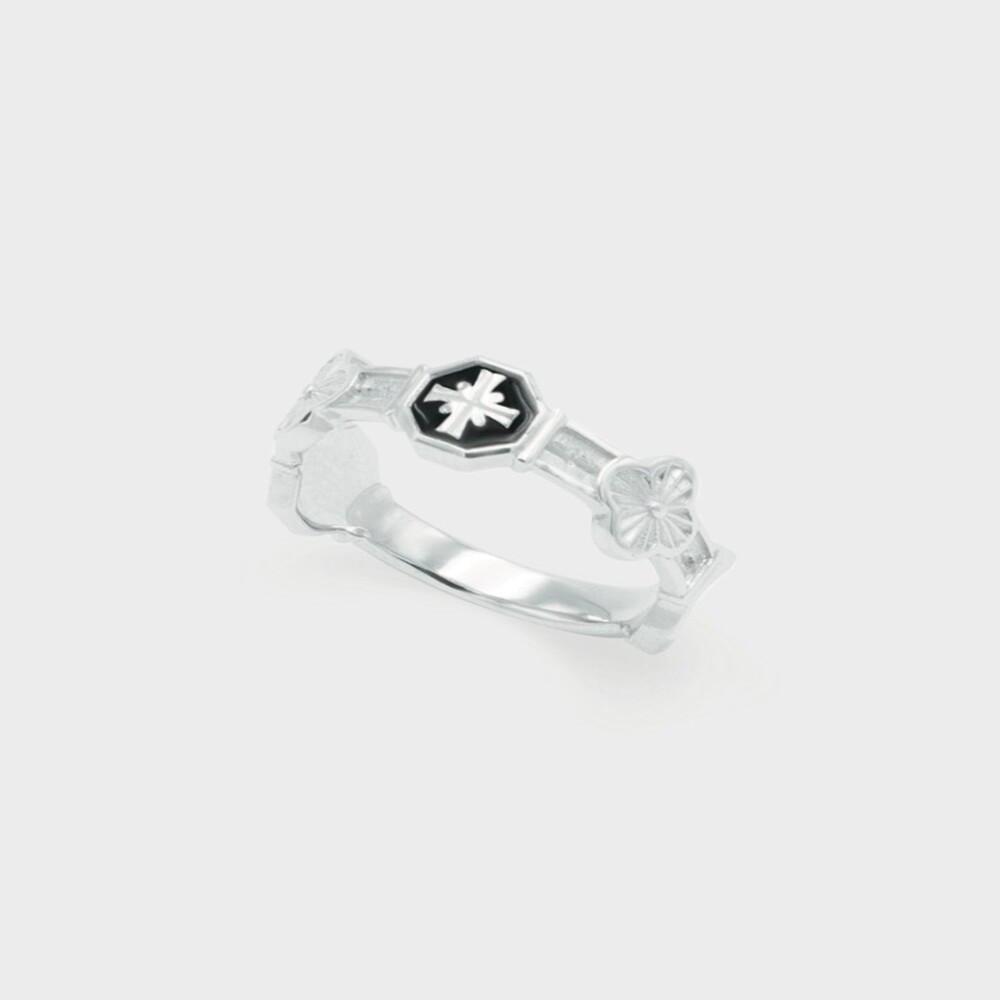 Cross Angle Flower Miss Ring