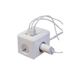 Linus Cube Power strip 3 sockets 4 ports 3M